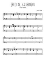 Téléchargez l'arrangement pour piano de la partition de Jehovah, Hallelujah en PDF